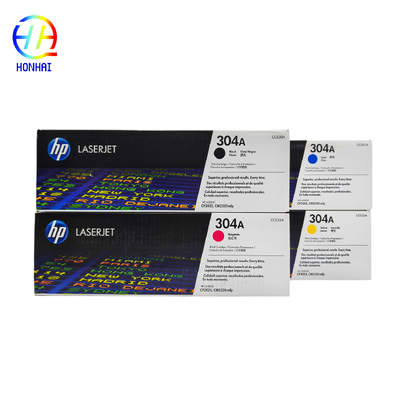Cartouches de toner d'origine 304A CC530A CC531A CC532A CC533A - Ensemble de 4 pièces pour l'imprimante à laserjet couleur HP cp2025, CM2320fxi MFP, CM2320n MFP, CM2320nf MFP, CP2025dn, CP2025n, CP2025x